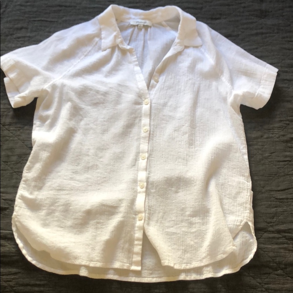 White Linen Top